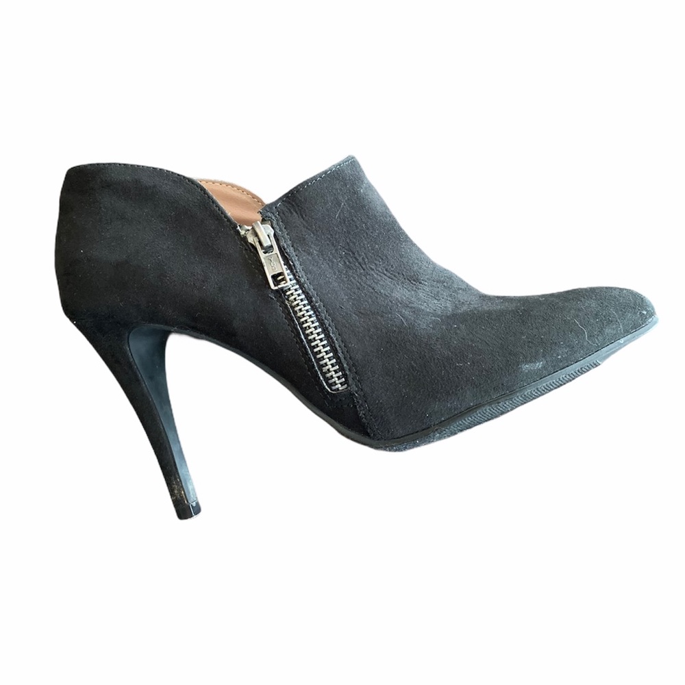 Mossimo | Suede Zip-Up High-Heel Ankle Boots | 9 - Picture 2 of 6